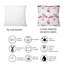 Flamant rose sur fond blanc I - Coussin décoratif à motif-413818189