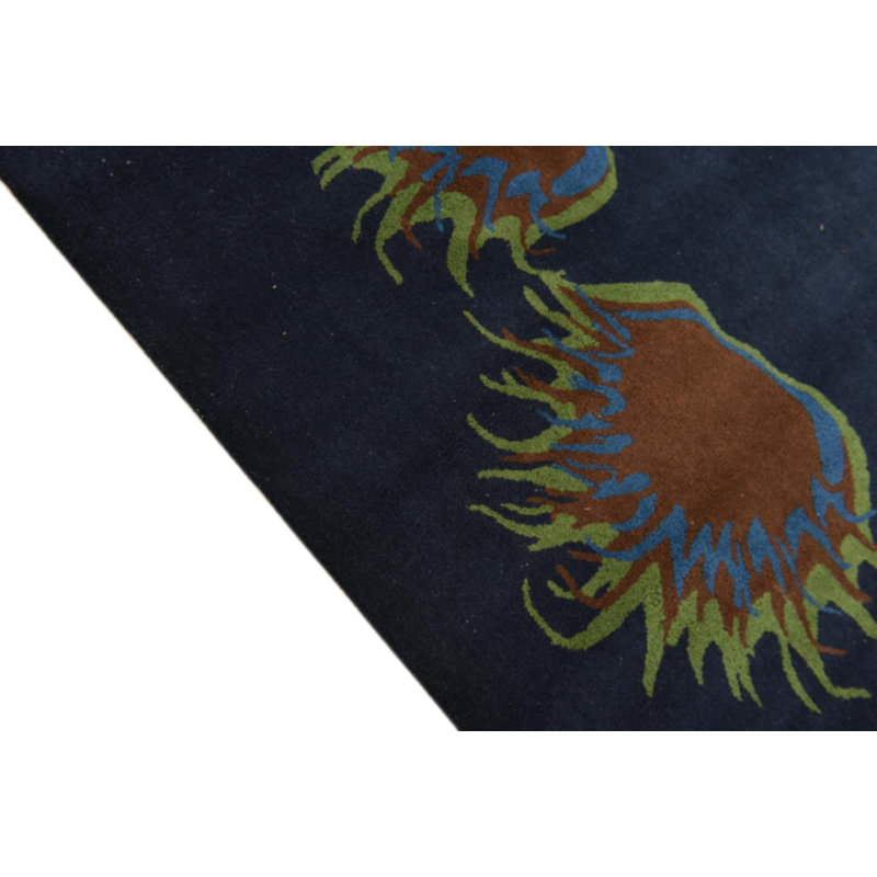 Tapis carré bleu marine Parris