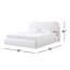 Lit rembourré Elena en lin vanille-103976342