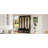 Farmhouse Hall Tree With 4 Rattan Doors, Versatile 4-In-1 Bench With 6 Hooks, Mid-Century Shoe Cabinet With Adjustable Shelf For Living Room, Black, 55.1"W-10035754