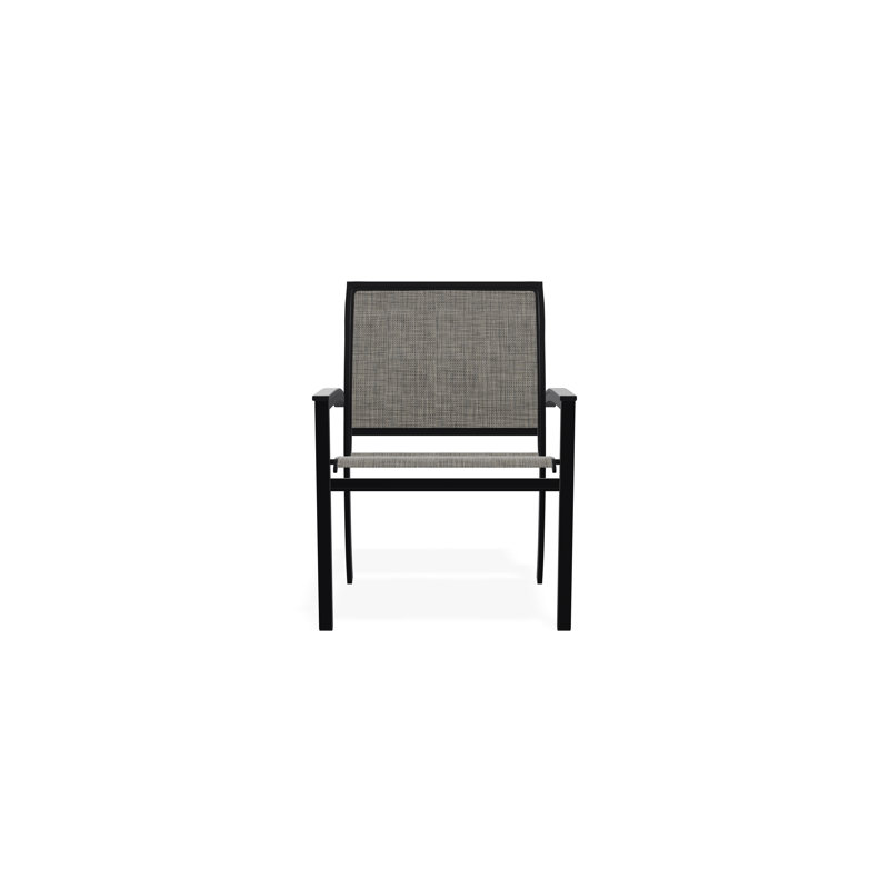 Chaise de café empilable en aluminium Bazza, Noir, Tempête