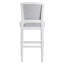 Tabouret de bar Charleston 26 po, gris vieilli, hauteur du comptoir, avec siège et dossier rembourrés gris.-1998591855-1998591852