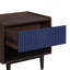 Table de chevet Mid-Century moderne avec tiroir pleine extension et tablette bleu marine Duane-91028843