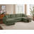 Kujtesa 118.11" W 3-Piece Corduroy & Chenille U-Shaped Sectional-139578160