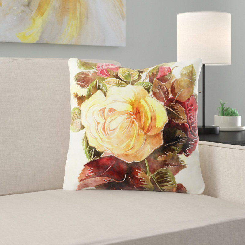 Coussin watercolour Delicia, Microsuède, Intérieur
