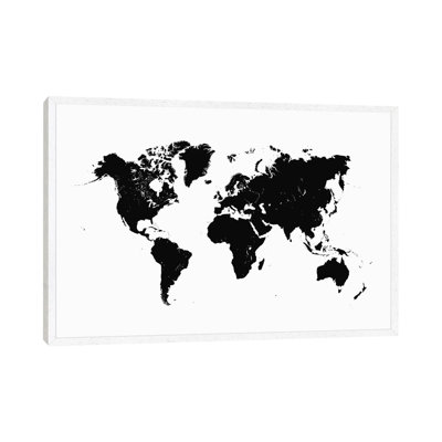 World Urban Map (White) by Urbanmap - Print on Canvas