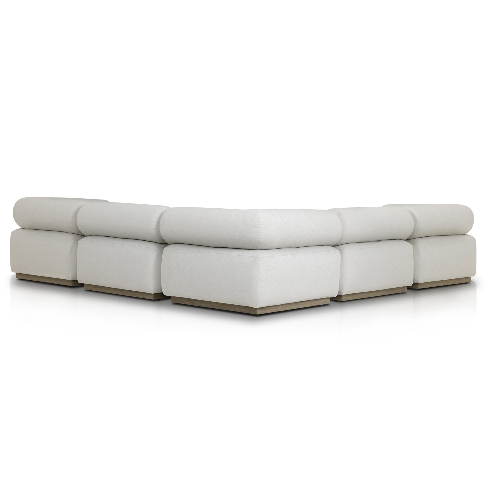 Anat Modular Upholstered Sectional, Cream Polypropylene/Olefin