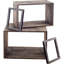Cherryford (ensemble de deux) tablettes cubiques rustiques gris clair-94445203-94445204
