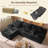 Havza Boneless 104" Cloud Sectional Couch ,L Shape Original Sofa Chaise Longue with Deep Seat and Wide Armrest for Living Room Bedroom,No Assembly Required-109999463-109999460