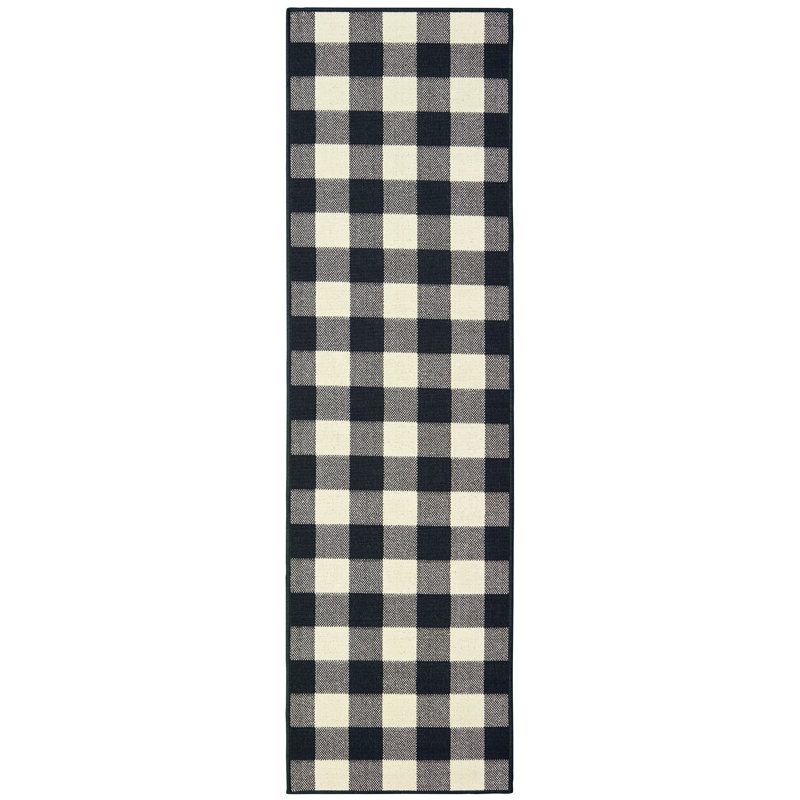 Tapis en polypropylène tissé à la machine Crawfordville, Tapis de couloir 2 pi 3 po x 7 pi 6 po
