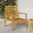 Patio Sofa Chair 2Pcs Solid Wood Acacia