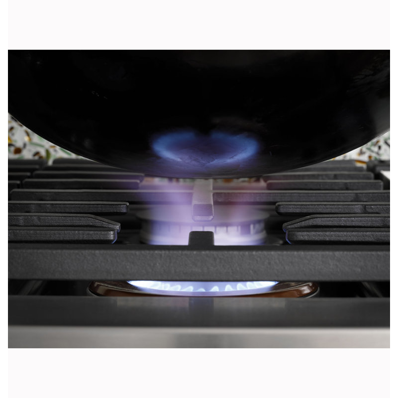 Café 48" Commercial-Style Gas Rangetop With 6 Burners And Griddle (Natural Gas), Matte White
