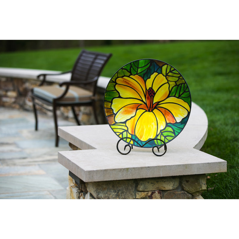 Bain d’oiseaux hibiscus art nouveau