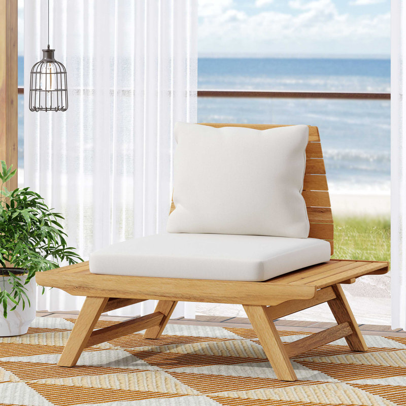 Sedona Club Chair, White, Teak