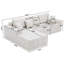 Canapé-lit de coin en similicuir avec méridienne à compression, canapé modulaire en forme de L avec éponge à haute densité, canapé convertible sans assemblage requis pour le salon, appartement, chambre d'amis (noir)-1247446880