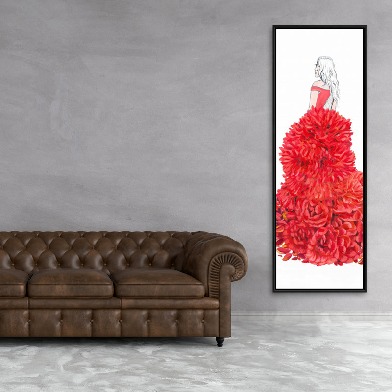 Fleur, robe de chambre à coucher encadrée pour femme