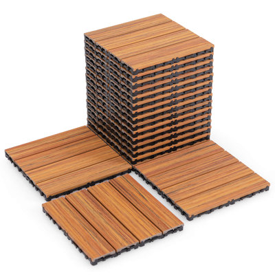 Carrelage de sol antidérapant 18 pièces Costway