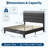 Platform Bed Frame with Adjustable Headboard, Fabric Upholstered and Wooden Slats Support, Heavy Duty Mattress Foundation, No Box Spring Needed, Easy Assembly-906929452