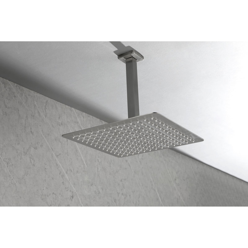 Brushed Nickel Water Saving Shower Head For Bathroom - Self-Cleaning Nozzle, High , Stainless Steel, Fits Arm Showerhead In Saving, Compatible With