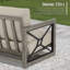 Ensemble de conversation convertible en aluminium 6 pièces avec canapés modulaires, coussins Sunbrella® et repose-pieds Marindo-754161117