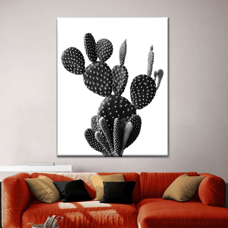 Cactus épine - impression sur toile tendue, H 10 po x l 8 po x P 1 po