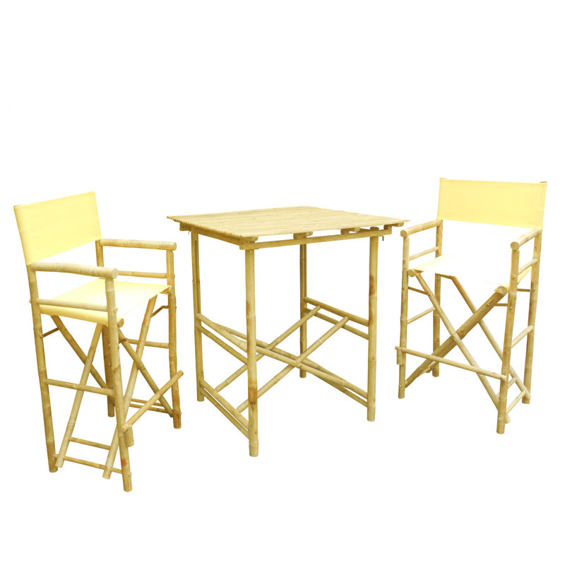2 - Person Patio Dining Set with Square Table, Nude