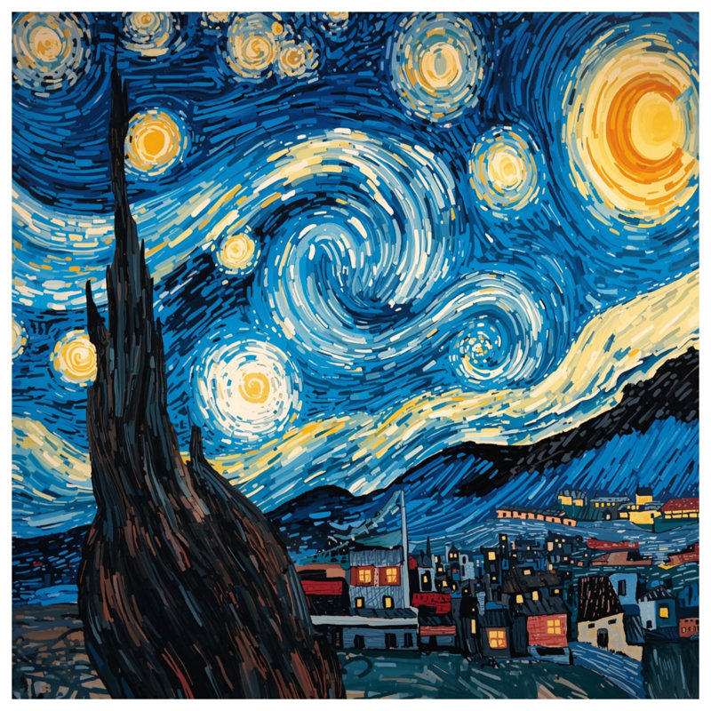 Starry Night Swirling Sky Blankets, 50in W x 60in H