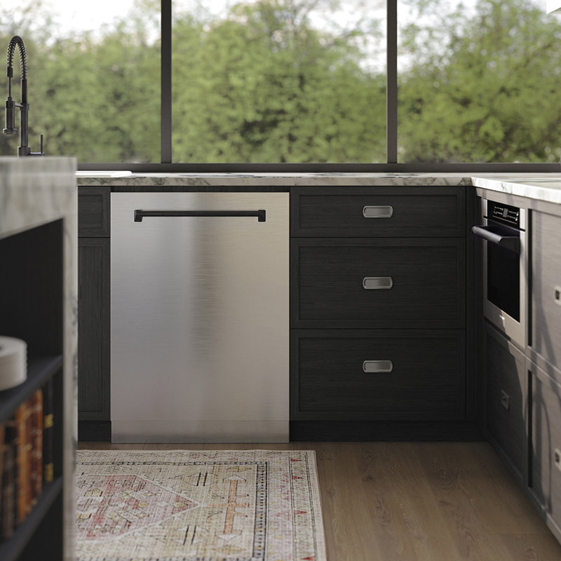 Zline Autograph Edition 24" 45 dBA Built-In Button Control Dishwasher, Matte Black 