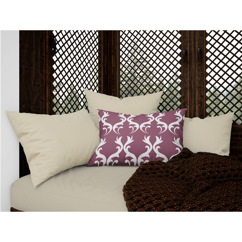 Housse et insert de coussin d'extérieur Galton, Prune