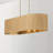 44.25" W x 9" H 5-Light Linear Chandelier and Handcrafted Fluted Mango Wood-107243925