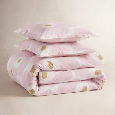 Marimekko Unikko Cotton Red Duvet Cover Set