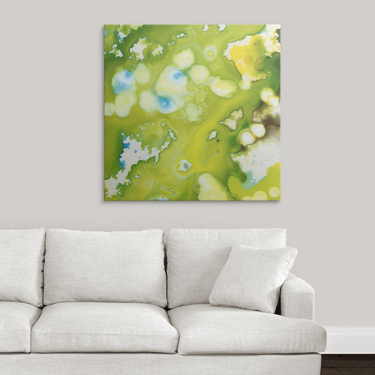 « i », reproduction d’impression jennifer Satellite, H 35 po x l 35 po x P 1,5 po, Toile