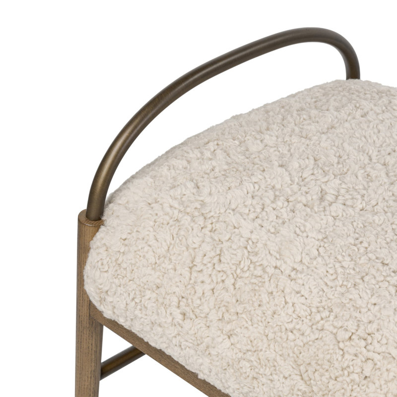 Demi Accent Stool, Beige