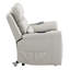 Fauteuil inclinable électrique Marsha avec levage et massage, similicuir en silicone gris clair