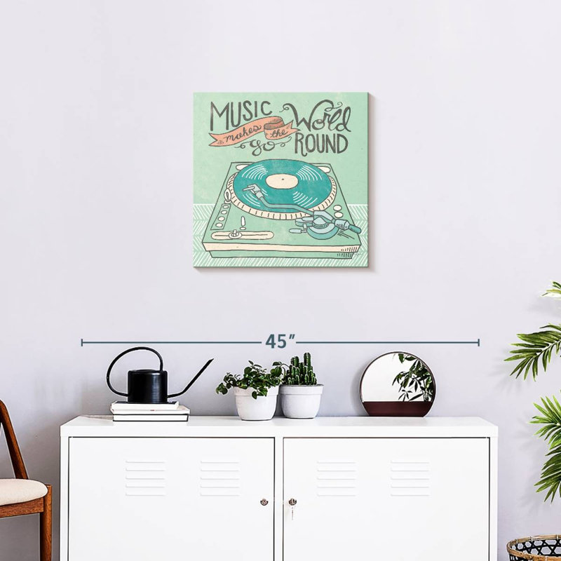 Tourne-disque Tergel Retro, H 20 po x l 20 po