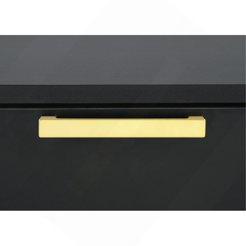 Commode rectangulaire à 5 tiroirs, Noir