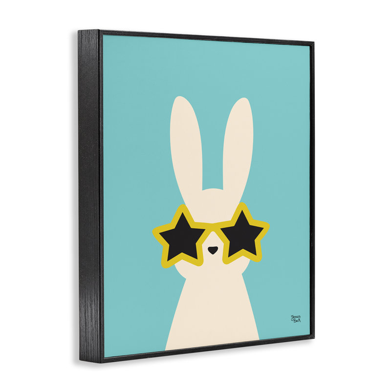 «Rabbit & Star», lunettes de soleil encadrées par Jessica Beck, Giclée encadrée noir minuit, H 20 po x l 16 po