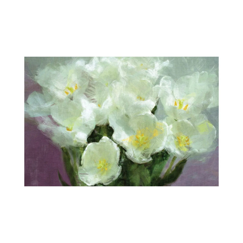 Sunlit Tulips by Noah Bay - Wrapped Canvas Print, 20.32 cm H x 30.48 cm W