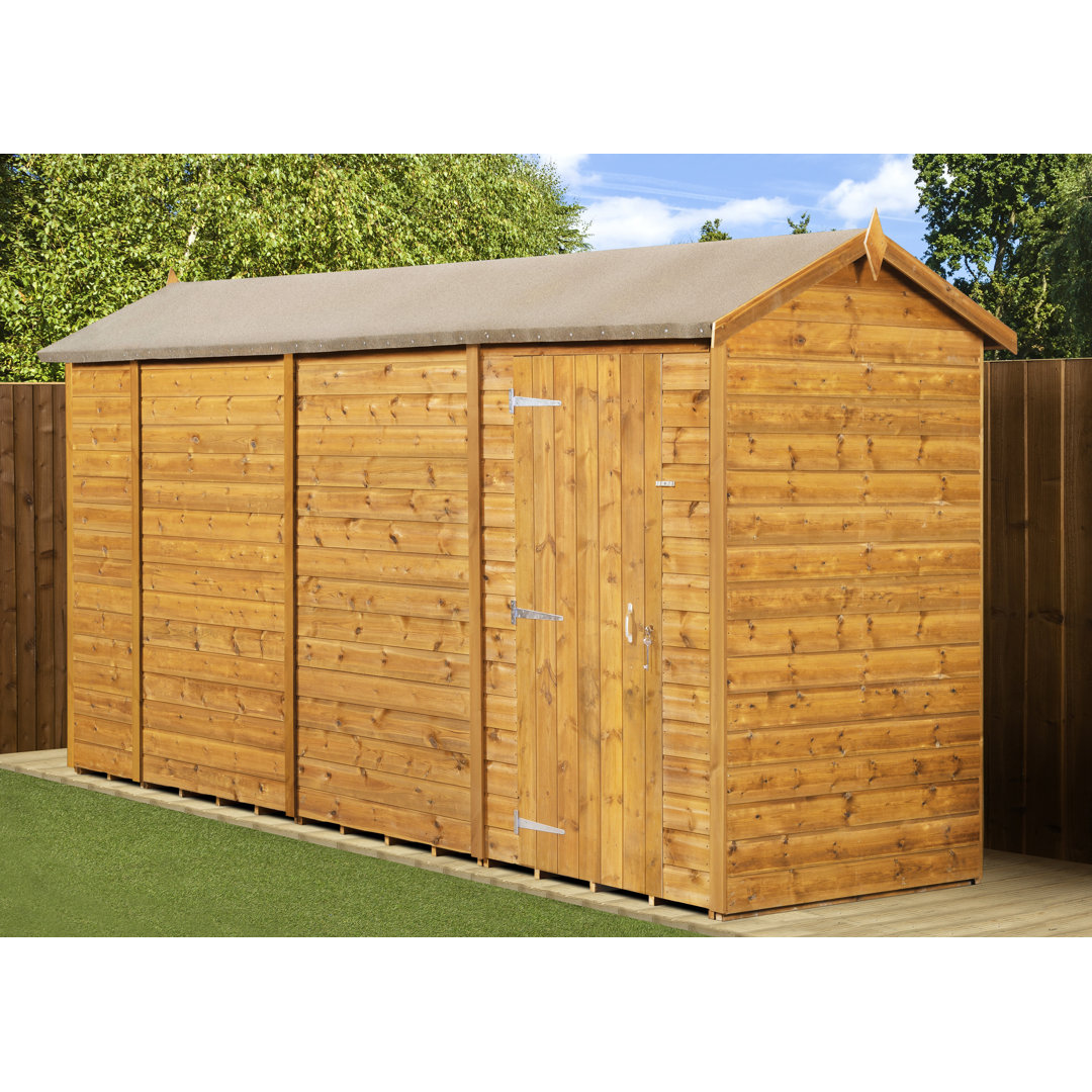Empire Sheds 10 x 6ft Side Panel Door Tongue and Groove Pent Garden Shed - Pressure Treated Cladding - 3 Windows - Image 4