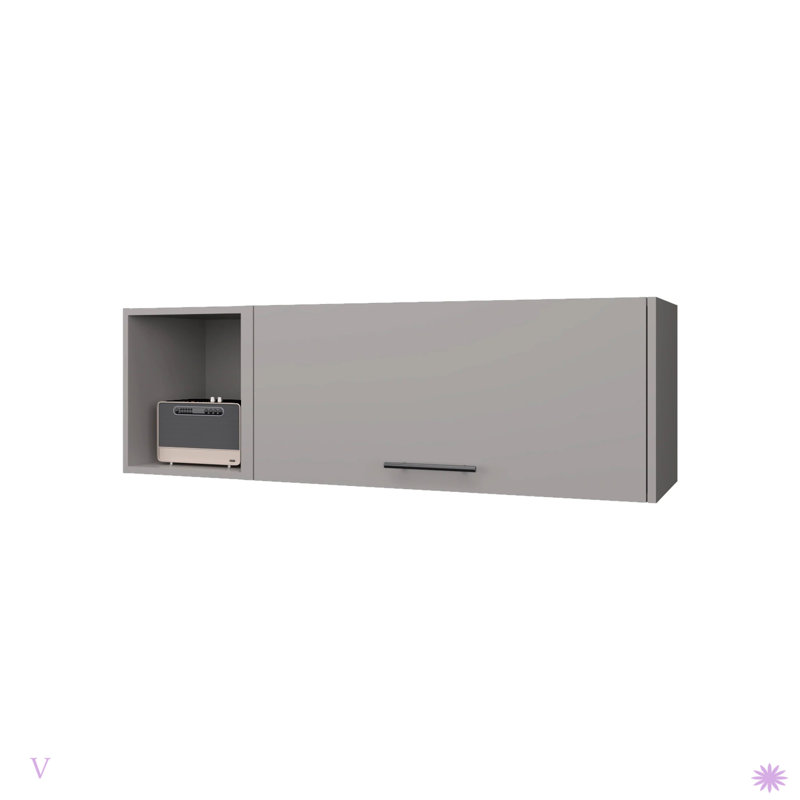 Armoire murale avec accoudoirs pneumatiques et rangement ouvert