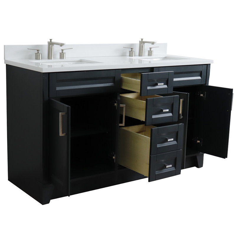 Ensemble de meuble-lavabo double 61 po Valensi