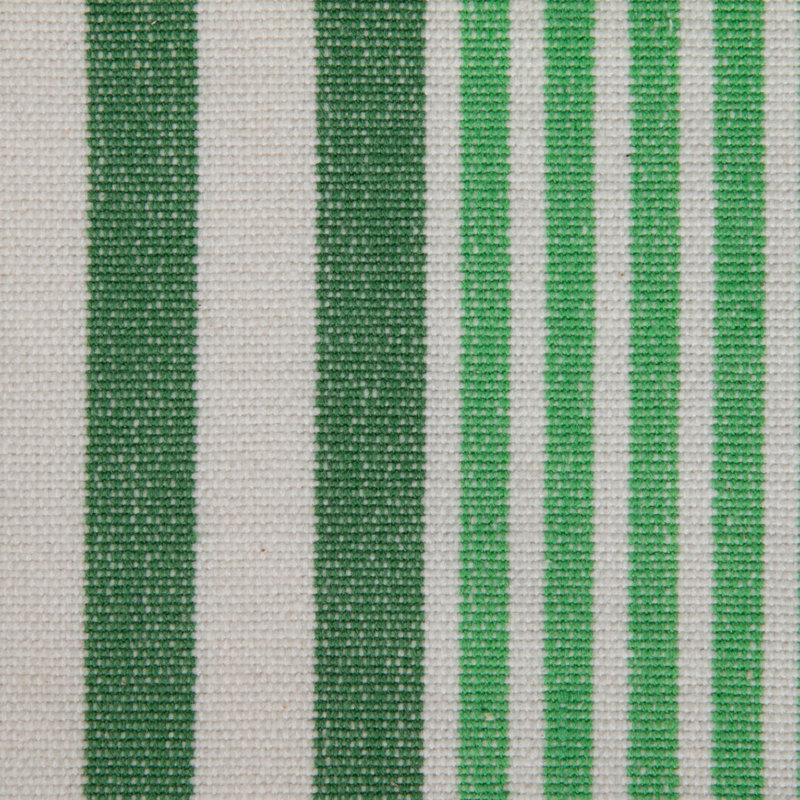 Striped 100% Cotton Table Runner, Green