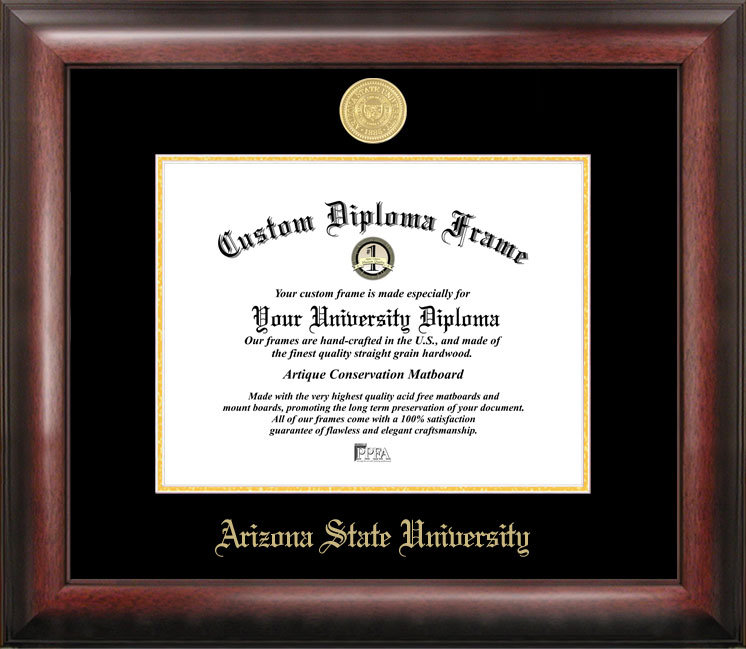 Campus Images NCAA Arizona State Sun Devils Gold Embossed Diploma Frame & Reviews Wayfair
