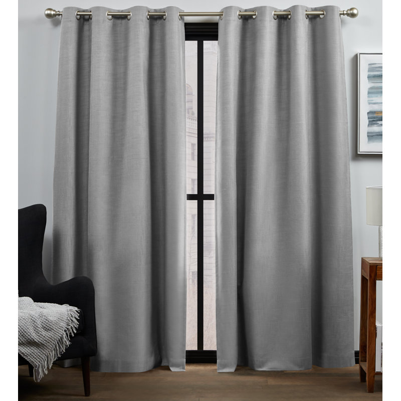 Leavens Max Blackout Curtain Pair, Gray, 52" W x 84" L