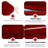 24 x 24 In Patio Furniture Cushions set of 2, Fade Resistant Outdoor Seat Cushions witj 4 pairs of Ties, Deep Seat Cushion for Seat Patio Chairs, Rattan Furniture, Wicker Seating, outdoor Adirondack Chair, terra red-123052617-123052626