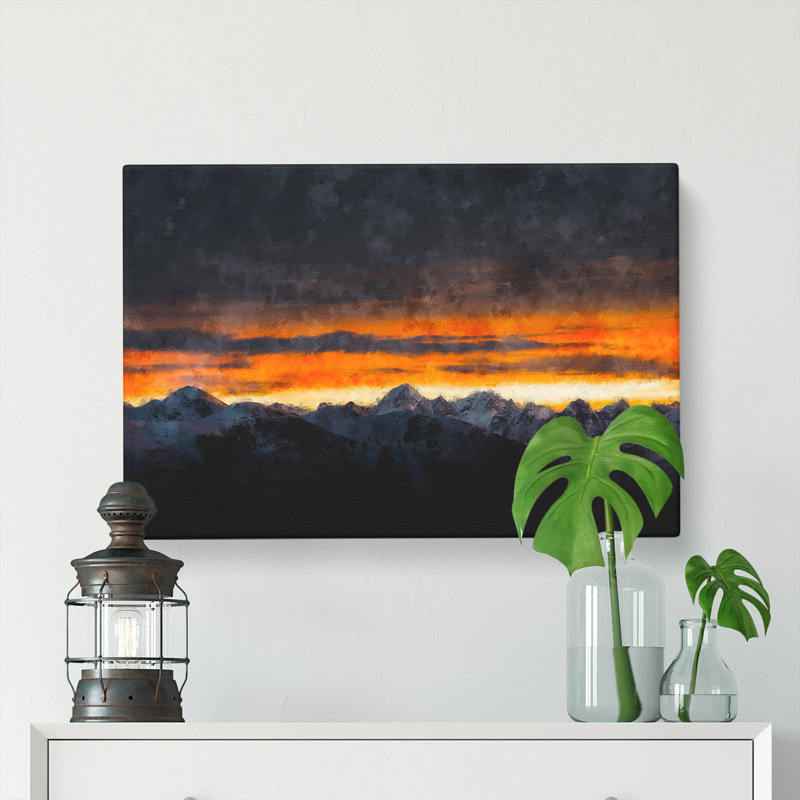 Monte Due Mani Mountain - Wrapped Canvas, 40cm H x 60cm W x 3cm D