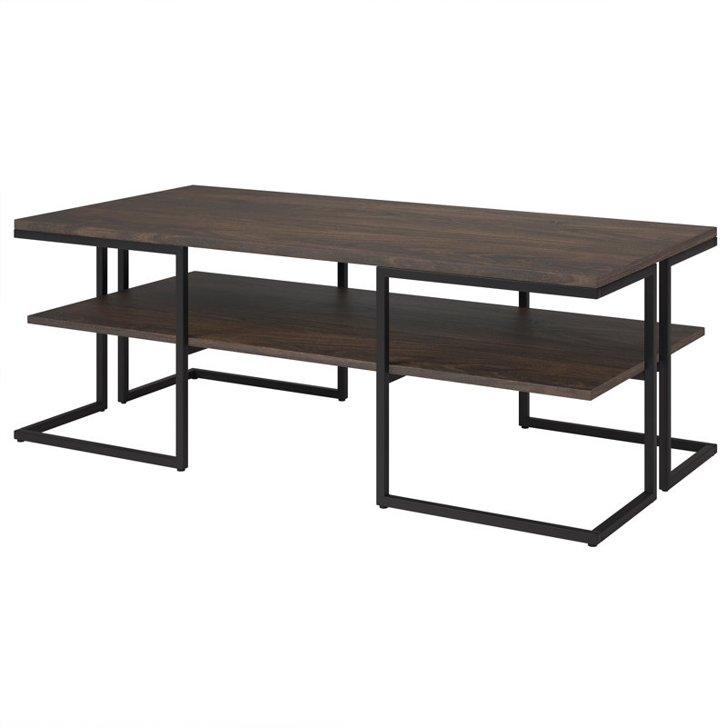 Sled Coffee Table with Storage, Blackened Bronze