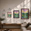 River Valley Geometric - Framed Print-93273781-93273783