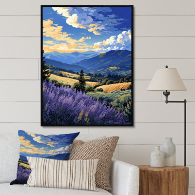«Sweeping Fields Of Laverder Over Serene Sky», reproduction sur toile