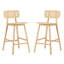 Tabouret de bar d'intérieur en bois avec repose-pieds (ensemble de 2)-1759037007
